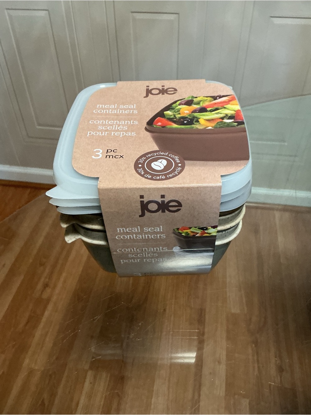 Joie Meal Container, Set of 3 (LIGHT BROWN AND DARK BROWN ) - 4 Cup 1 L